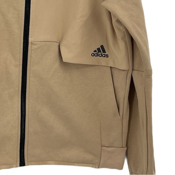 Adidas HK4498 4CMTE Track Zip Top Light Windbreaker Jacket Magic Tan (M - Picture 7 of 11